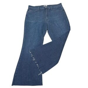 NWOT Hudson Jeans Heidi‎ High Rise Flare Raw Hem Denim Women Size 31